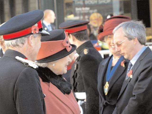 The Queen meets dignitaries in Crawley