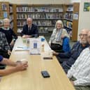 Members of the Littlehampton French Conversation Group, including Bob Cullum, Allan Spencer, Janet Rogers, Peter Liverman and Frances Lewsey, with MP Nick Gibb
