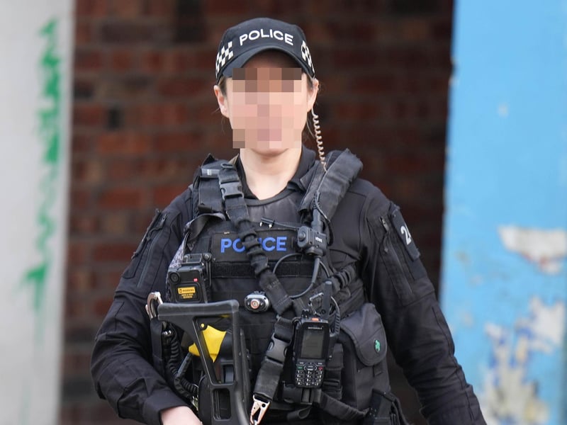 A serious incident has been reported in the vicinity of The Esplanade, Worthing, with armed police officers pictured at West Worthing railway station