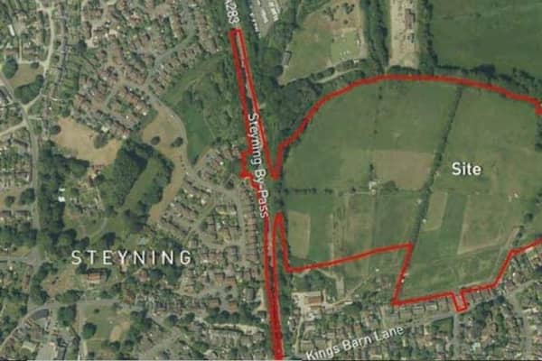 The site in Steyning where it is proposed to build 265 new homes