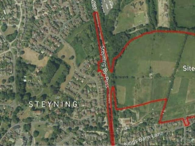 The site in Steyning where it is proposed to build 265 new homes