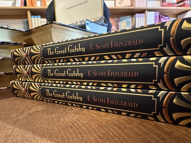 Beautiful hardback copies of The Great Gatsby.