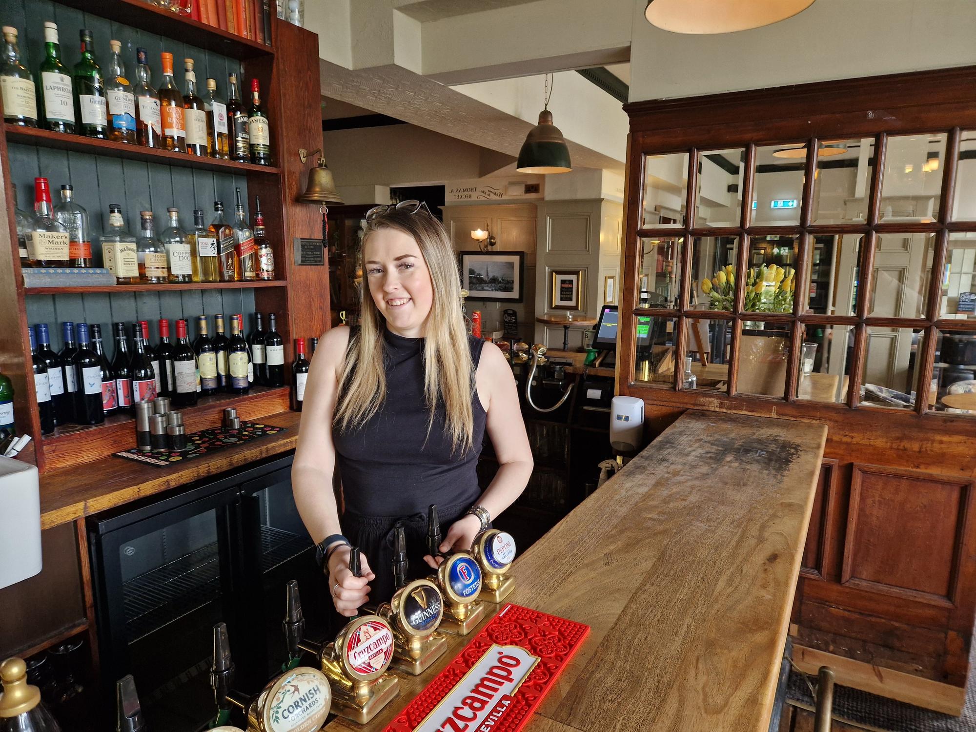 Stacey Croft is celebrating her eighth year as manager of Worthing pub The Thomas A Becket in Tarring