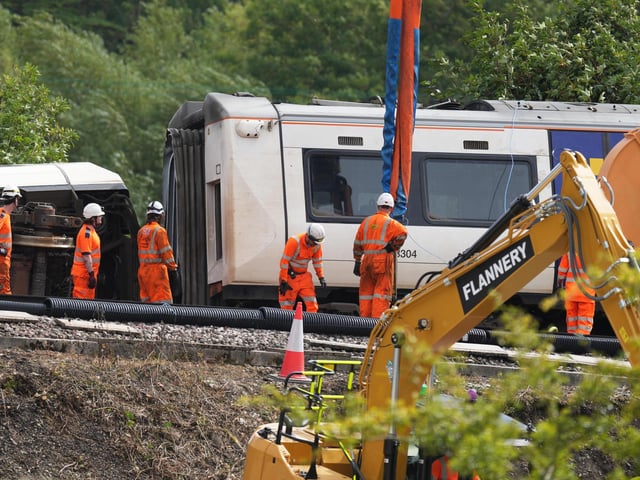 Lewes train recovery on Thursday, August 20