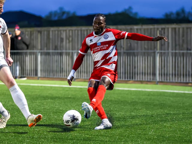 Action from Eastbourne Borough's 0-0 draw at Truro City