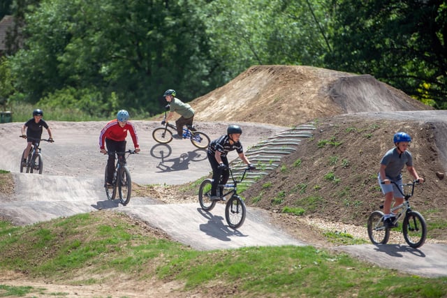 BMX riders on the new track