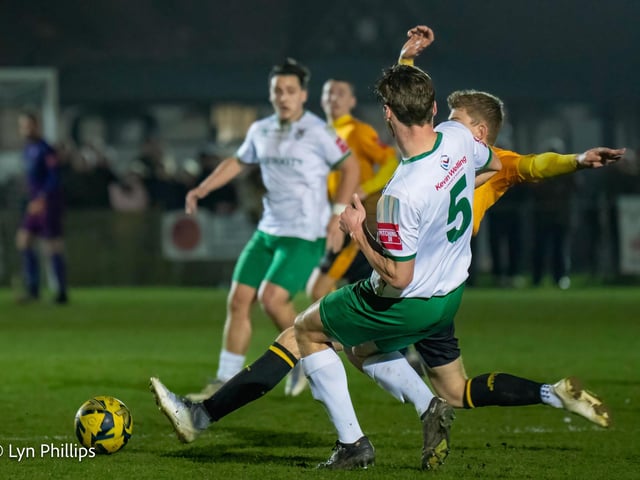 Action from Littlehampton Town's win over Bognor Regis Town in the Sussex Senior Cup