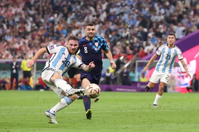 The Albion midfielder has been praised for his movement, work-rate across the pitch and footballing intelligence, with many pundits seeing it as pivotal to Argentina’s success (Photo by Lars Baron/Getty Images)