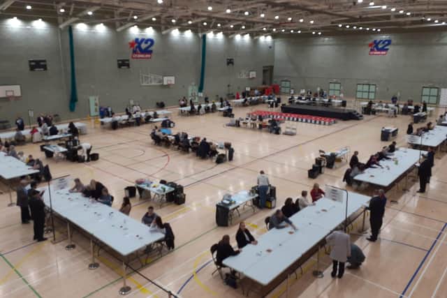 Crawley election count at K2 Leisure Centre