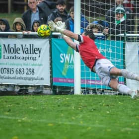 Lewis Carey makes one of his four shootout saves | Nick Redman