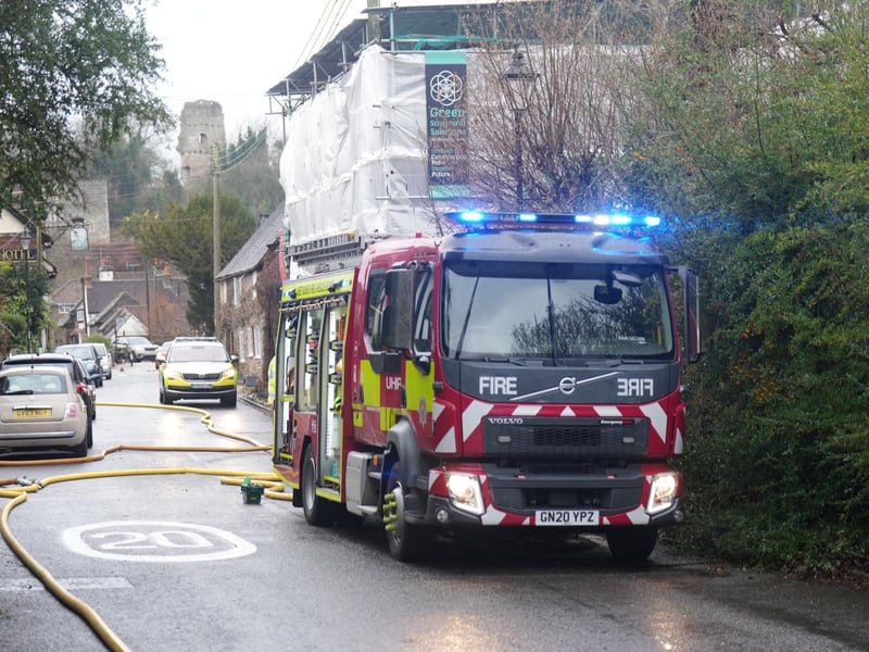 A flooding incident has been reported in Bramber, West Sussex – with fire crews working at the scene.