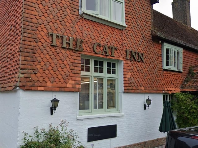 The Cat Inn in North Lane, West Hoathly, is a popular pub and restaurant offering modern European food. It has a rating of 4.9 stars from 2,349 votes.
