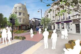 Artist impression of proposed changes to the town centre. Pic: Hastings Town Deal