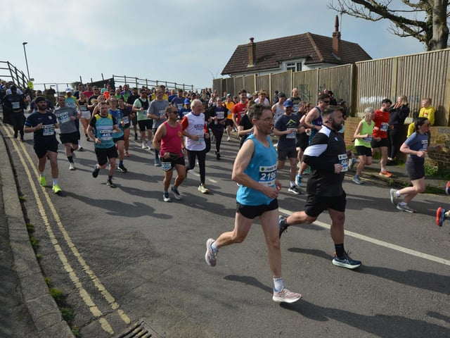 Action in the 2026 Hastings Half Marathon