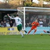 Dan Smith scores for the Rocks v Chatham earlier in the season | Picture: Martin Denyer