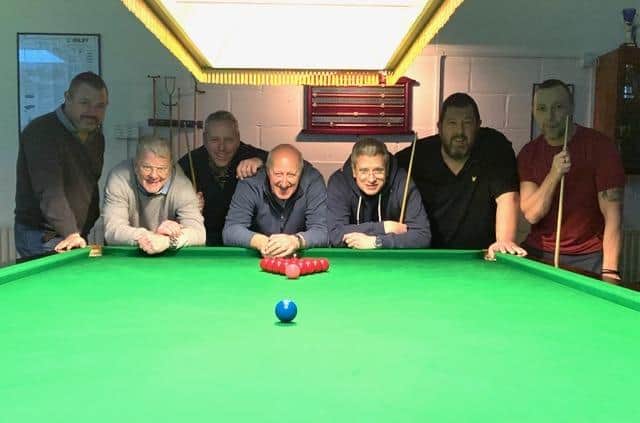 The Pulborough C team who took part in the 24-hour snooker marathon in honour of Dave Morgan
