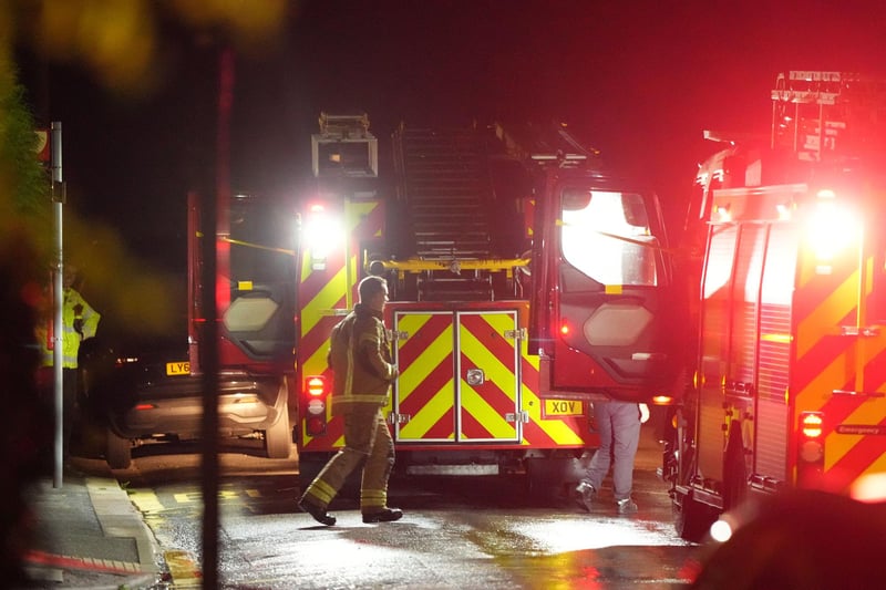 Firefighters and police were seen in Down Terrace, Brighton, on Monday night, September 25