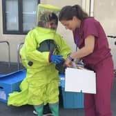 More than a hundred doctors, nurses, volunteers and support staff took part in a major emergency training exercise designed to ensure University Hospitals Sussex teams are prepared to deliver safe, effective care during major incidents and catastrophic events. Picture: University Hospitals Sussex NHS Foundation Trust