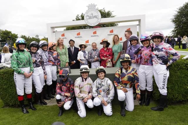 The line-up for the Magnolia Cup ladies' charity race | Picture: Clive Bennett