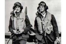 Fighter pilots Percy Burton (right) and James Meaker (left) Photo: Contributed