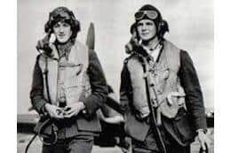 Fighter pilots Percy Burton (right) and James Meaker (left) Photo: Contributed