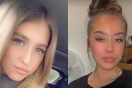 Missing teenagers: Ella McGarry (left) and Kayleigh Wheeler (photo from Sussex Police)
