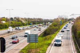 There will be a second weekend slip lane closure at the M25 Junction 11 near Chertsey this weekend. Picture courtesy of Surrey County Council