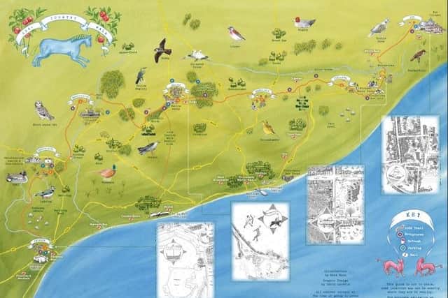 Illustrated map of 1066 Country Walk