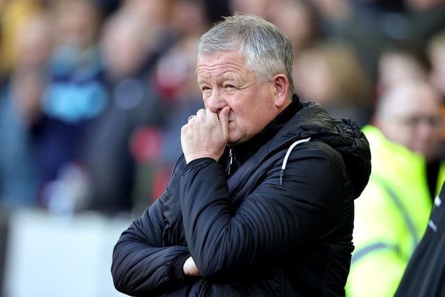 Chris Wilder, Manager of Sheffield United, looks on during the Premier League match between Sheffield United and Brighton & Hove Albion at Bramall Lane on February 18, 2024 in Sheffield, England. (Photo by David Rogers/Getty Images)