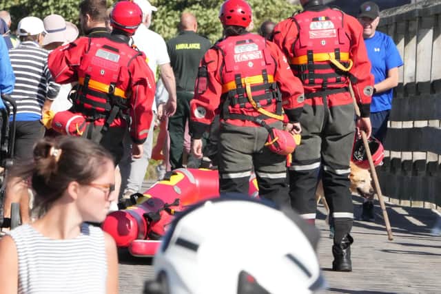 Two girls have been rescued from the River Adur amid a huge emergency response. Photo: Eddie Mitchell
