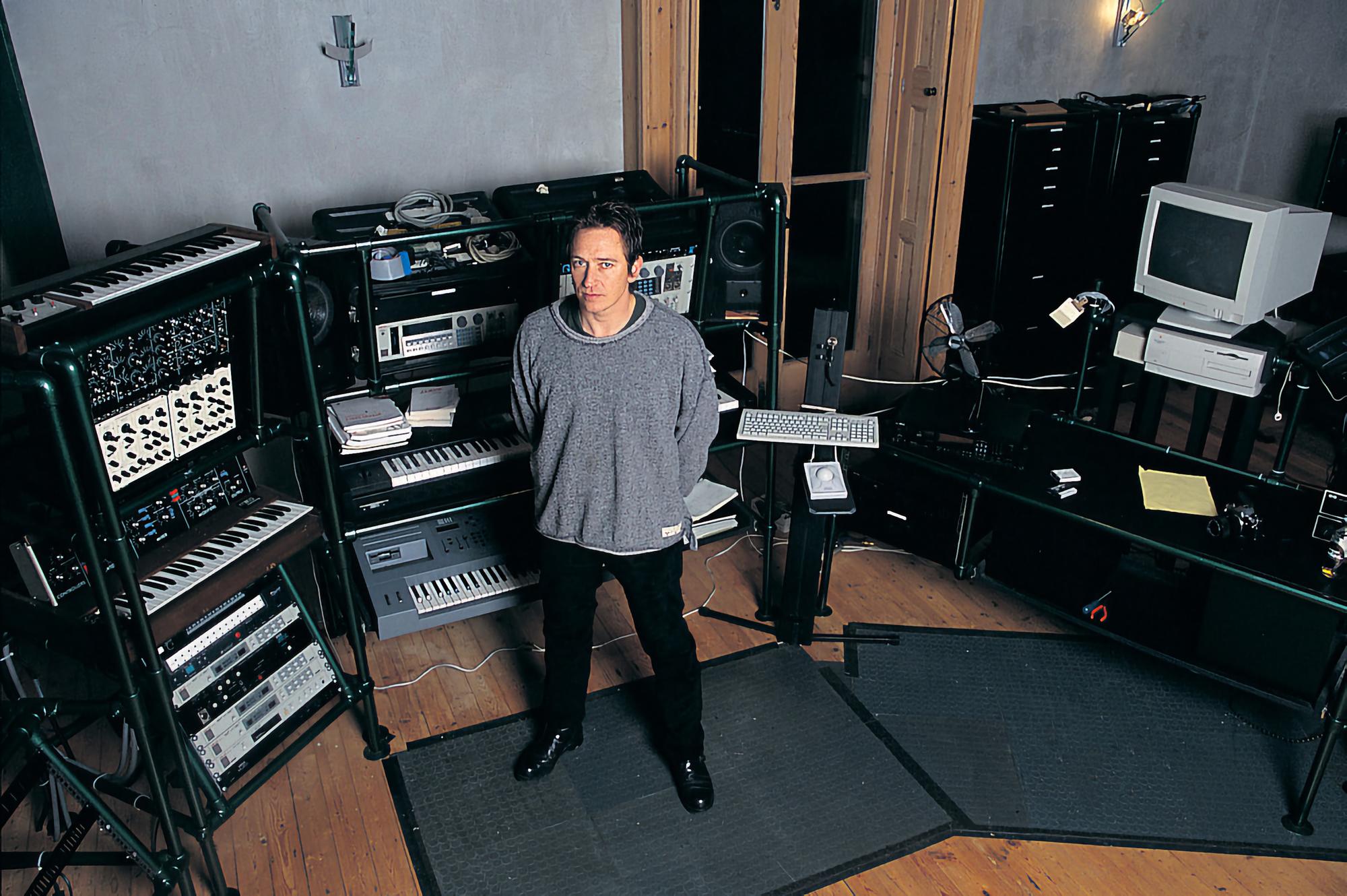 Alan Wilder pictured inside the property which he converted himself into a Depeche Mode music studio
