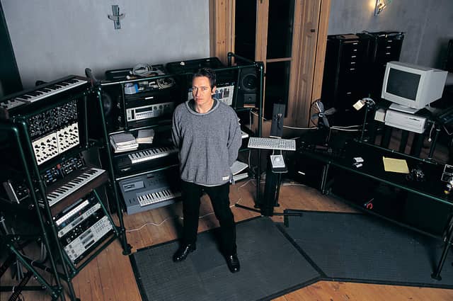 Alan Wilder pictured inside the property which he converted himself into a Depeche Mode music studio