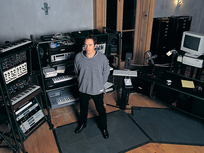 Alan Wilder pictured inside the property which he converted himself into a Depeche Mode music studio