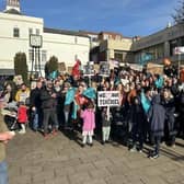 Striking teachers and supporters rallied in Worthing's town centre in February. Photo: Eddie Mitchell