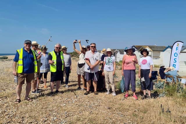 Volunteers cleared 15 kilos of litter from Shoreham Beach LNR