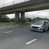 AA Traffic News said one lane on the M23 is closed due to a car fire on the northbound road from J9 (Gatwick Airport) to J7 (M25 Interchange). Photo: Google Street View