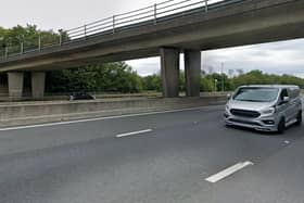 AA Traffic News said one lane on the M23 is closed due to a car fire on the northbound road from J9 (Gatwick Airport) to J7 (M25 Interchange). Photo: Google Street View