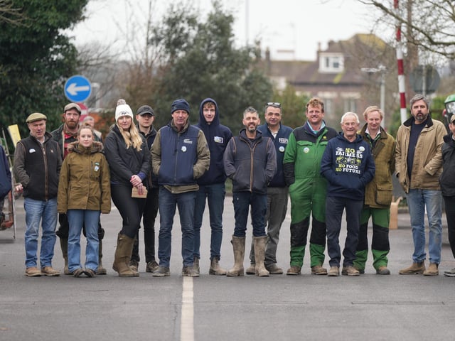 The Sussex farmers join those taking similar stands all over the country.