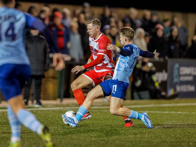 Action from Eastbourne Borough's home defeat by Torquay United in National League South