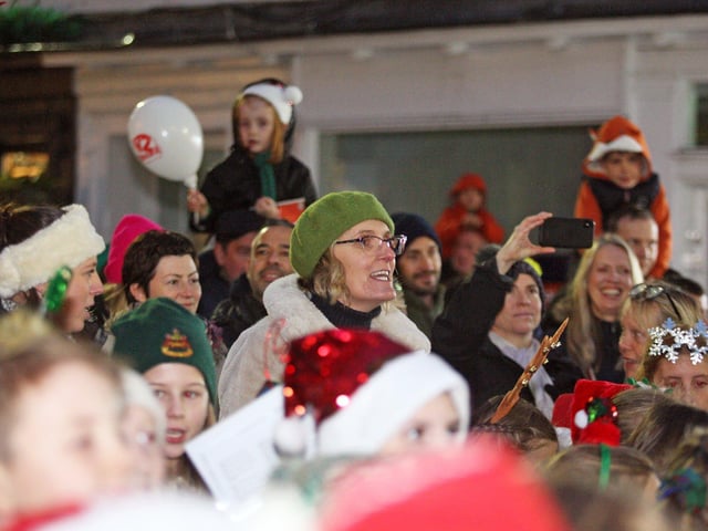 Christmas lights switch on in Chichester city centre