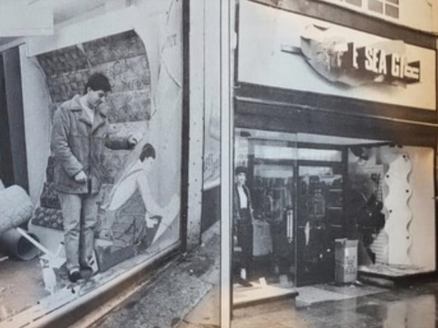 Damage to Hastings shops