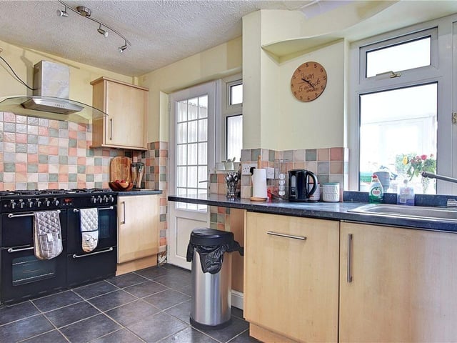 This three-bedroom terraced house with substantial garden is on the market with Michael Jones Estate Agents priced at £340,000