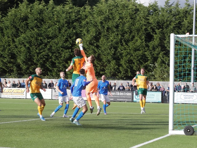 Action from Horsham's entertaining Isthmian Premier stalemate with Billericay Town