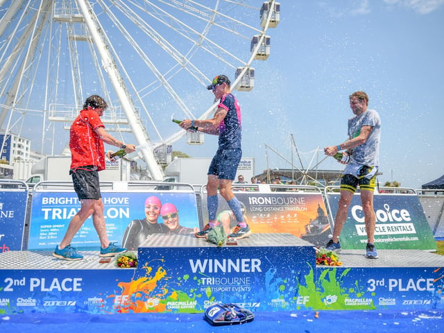 Podium pictures from the Eastbourne Triathlon Festival 2023