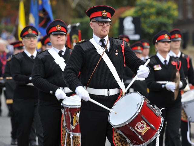 Remembrance Sunday service in Horsham. Pic S Robards SR2211131