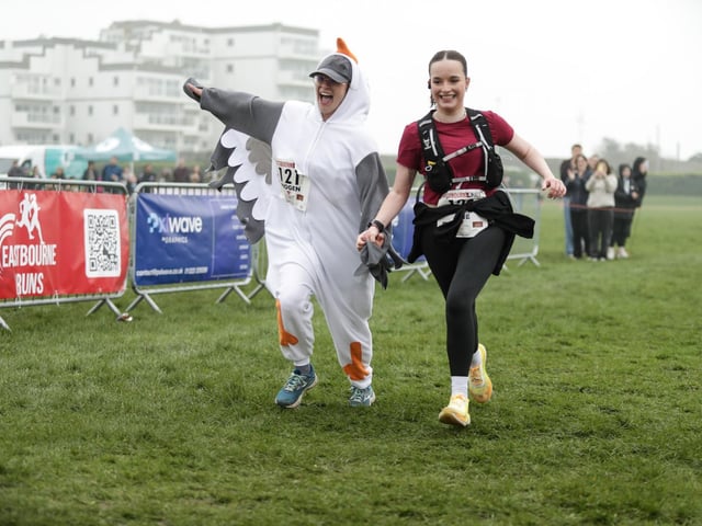 Medals, top 3s, sponsors and a variety from the course of this year's Eastbourne Half Marathon