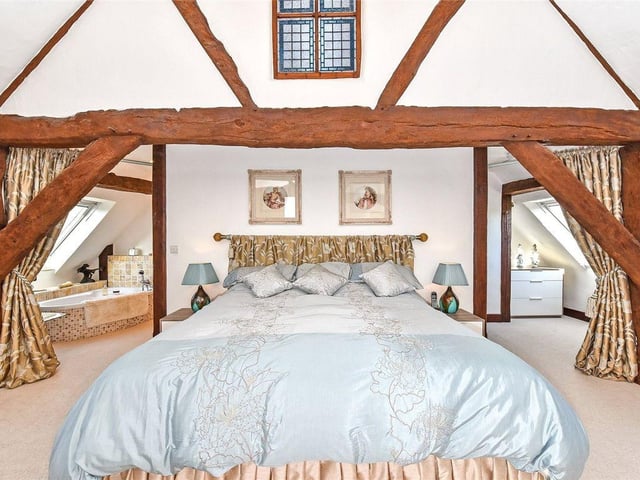 A look at the master bedroom suite.