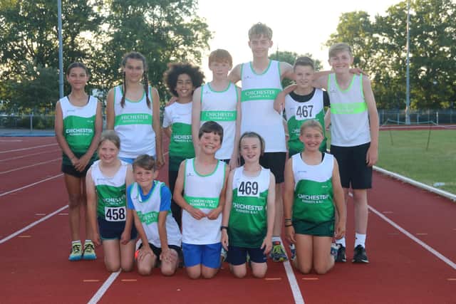 Chichester Runners youngsters at the U13 match | Contributed picture