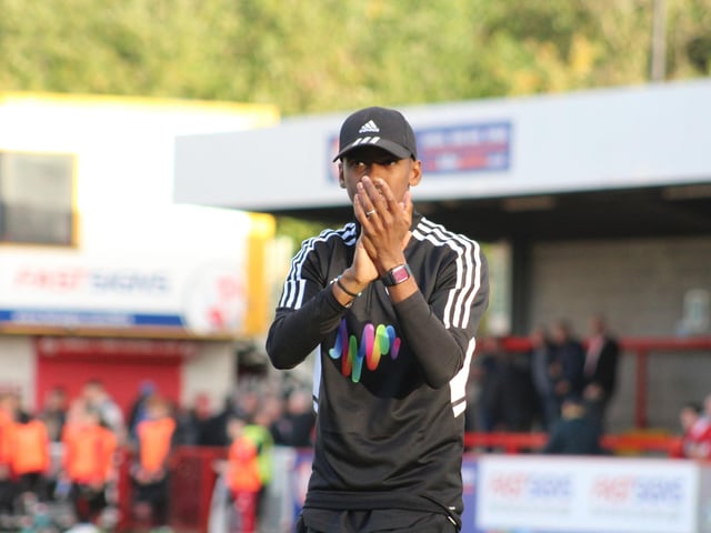 Action from Crawley Town's 2-1 win over Newport County. Picture by Cory Pickford