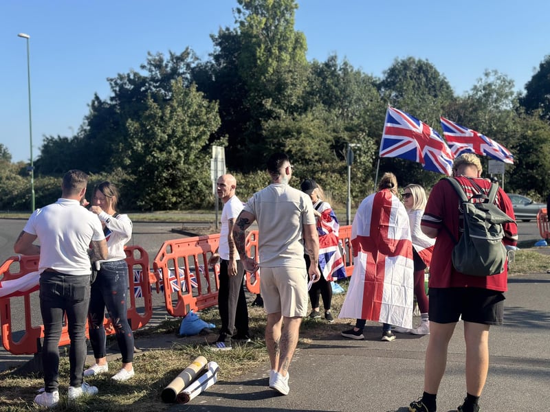 Migrant hotel protest takes place in Chichester - in photos